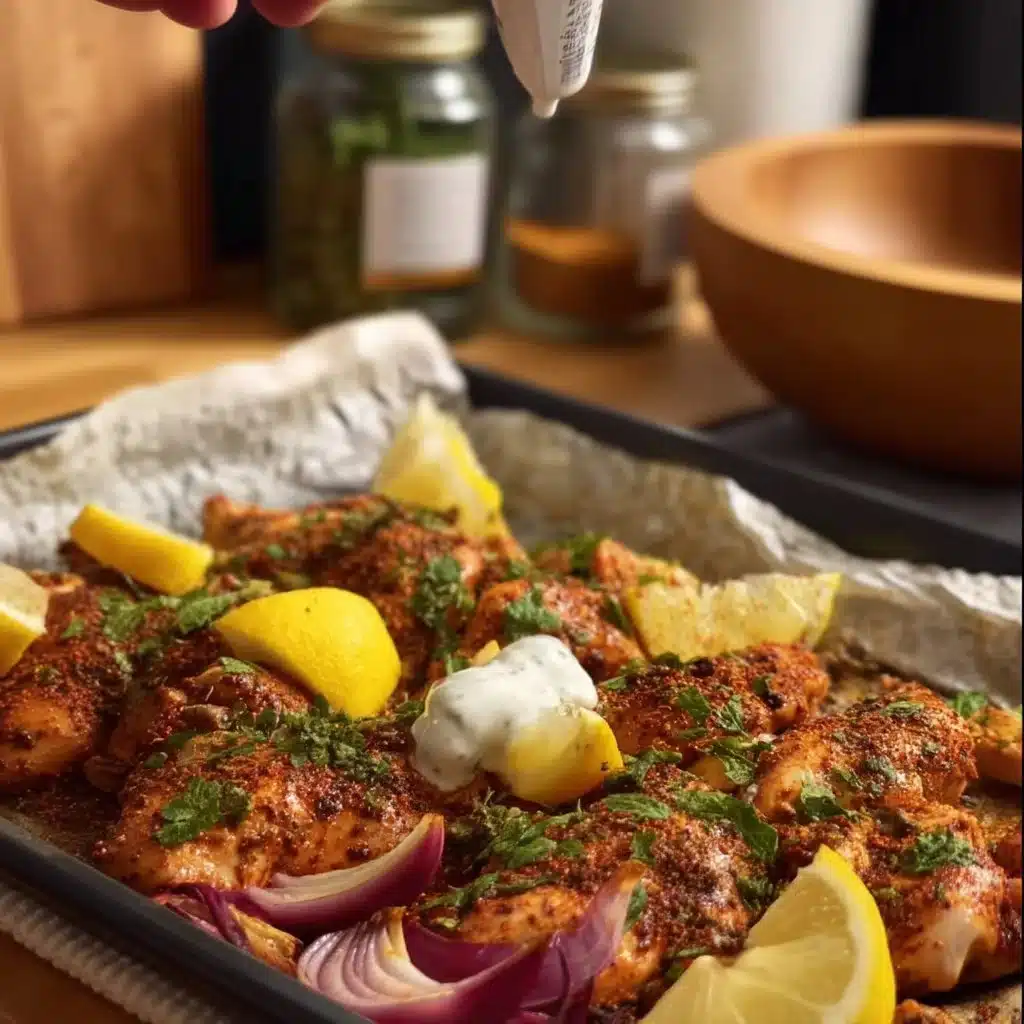 Chicken Shawarma Sheet Pan Dinner