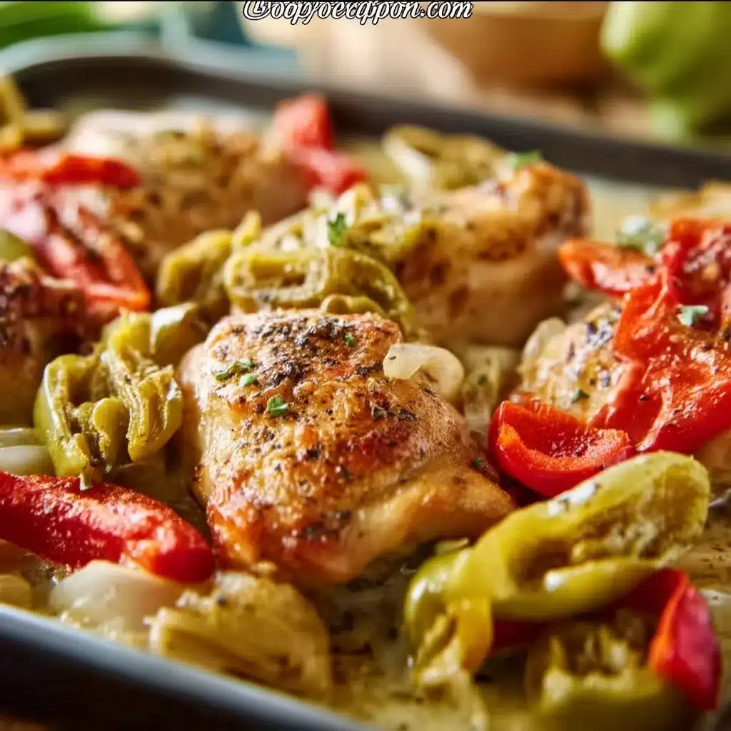 Creamy Banana Pepper Chicken Skillet
