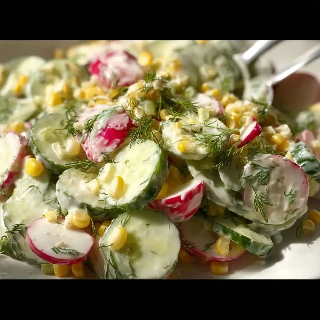 Creamy Corn Cucumber Salad