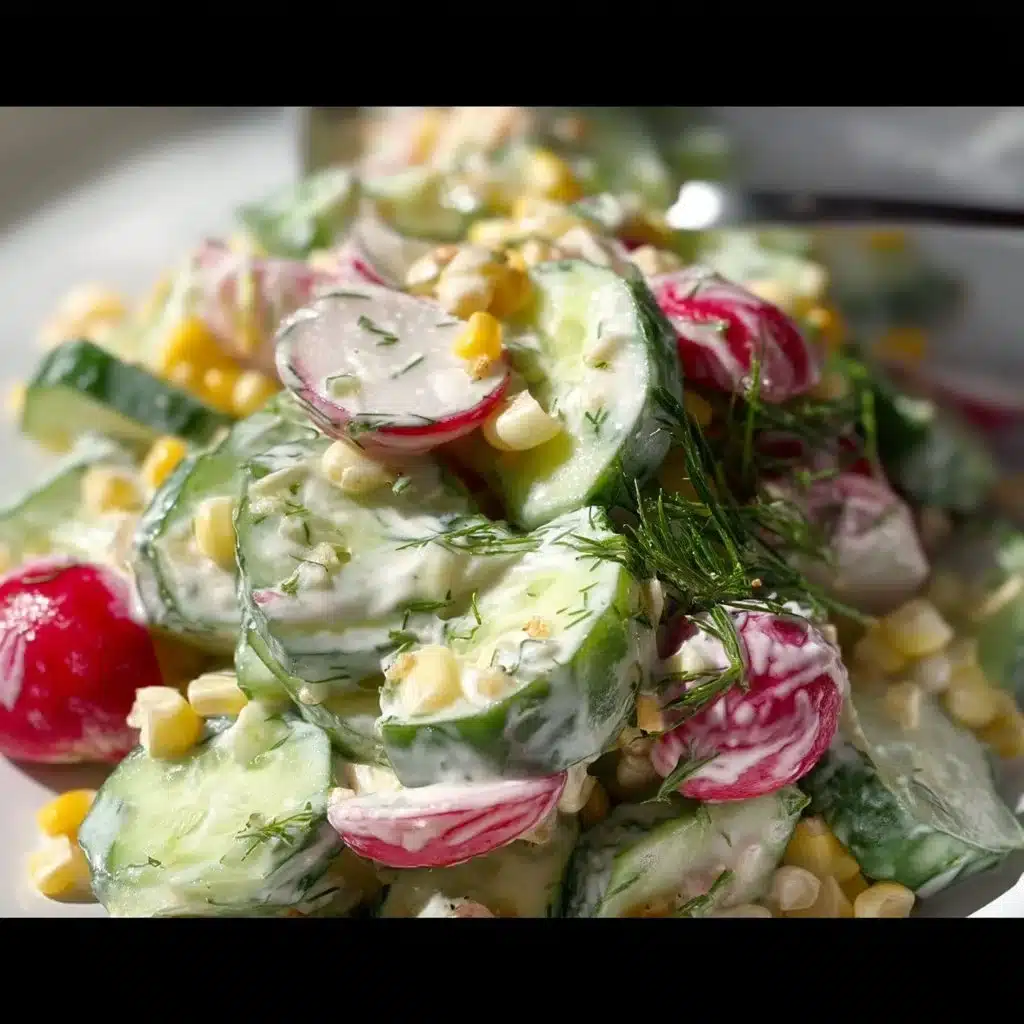 Creamy Corn Cucumber Salad