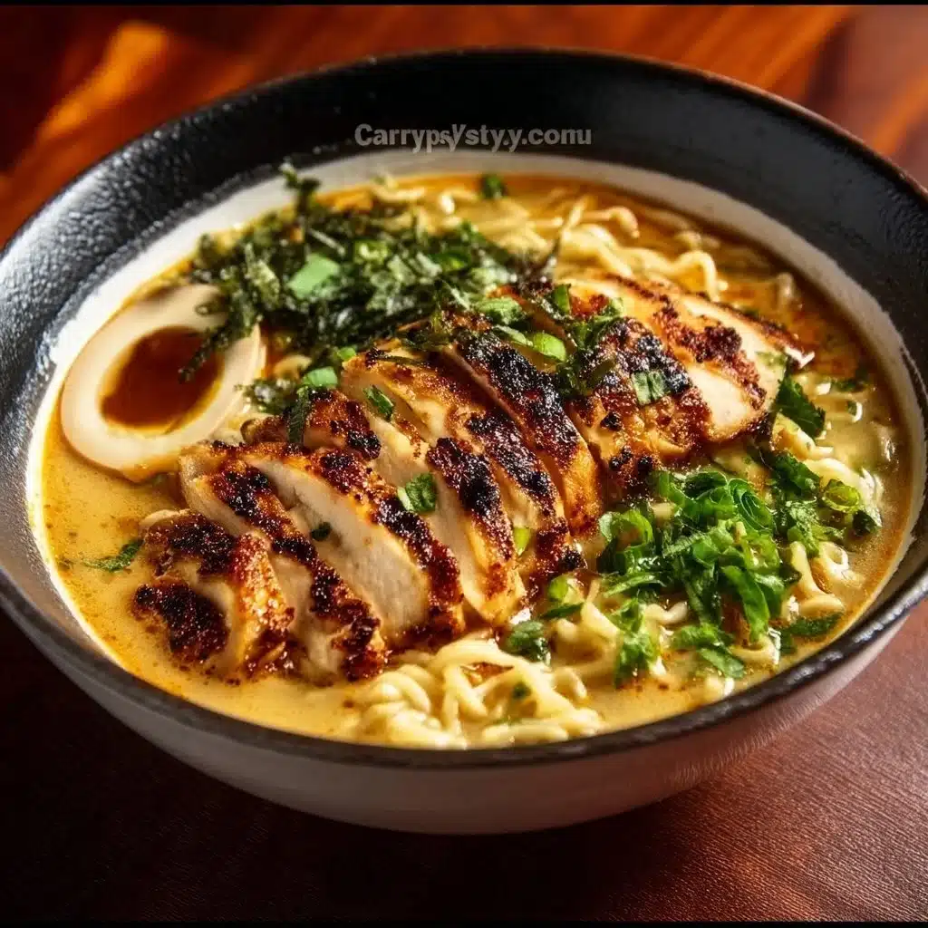 Creamy Garlic Chicken Ramen