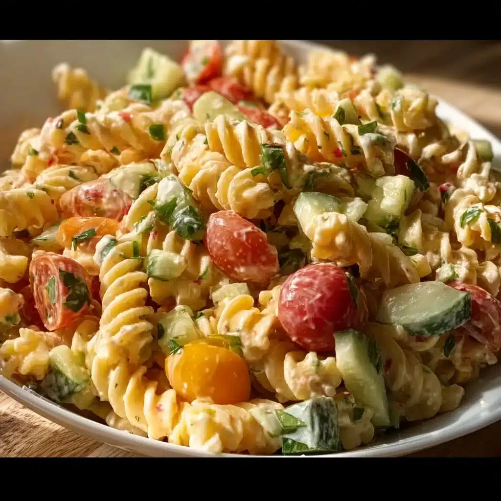 Creamy Pasta Salad Bliss – Your Go-To Summer Side Dish!