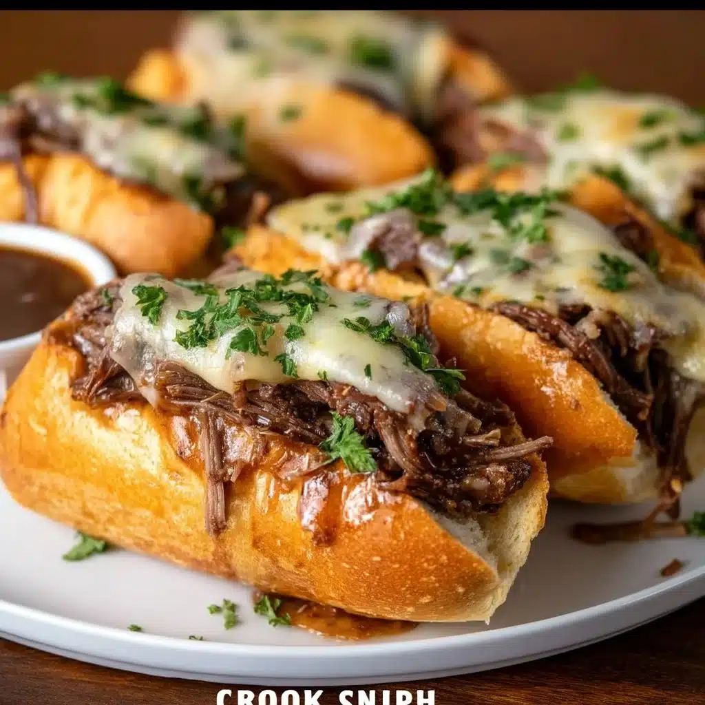 Crockpot French Dip Sandwiches