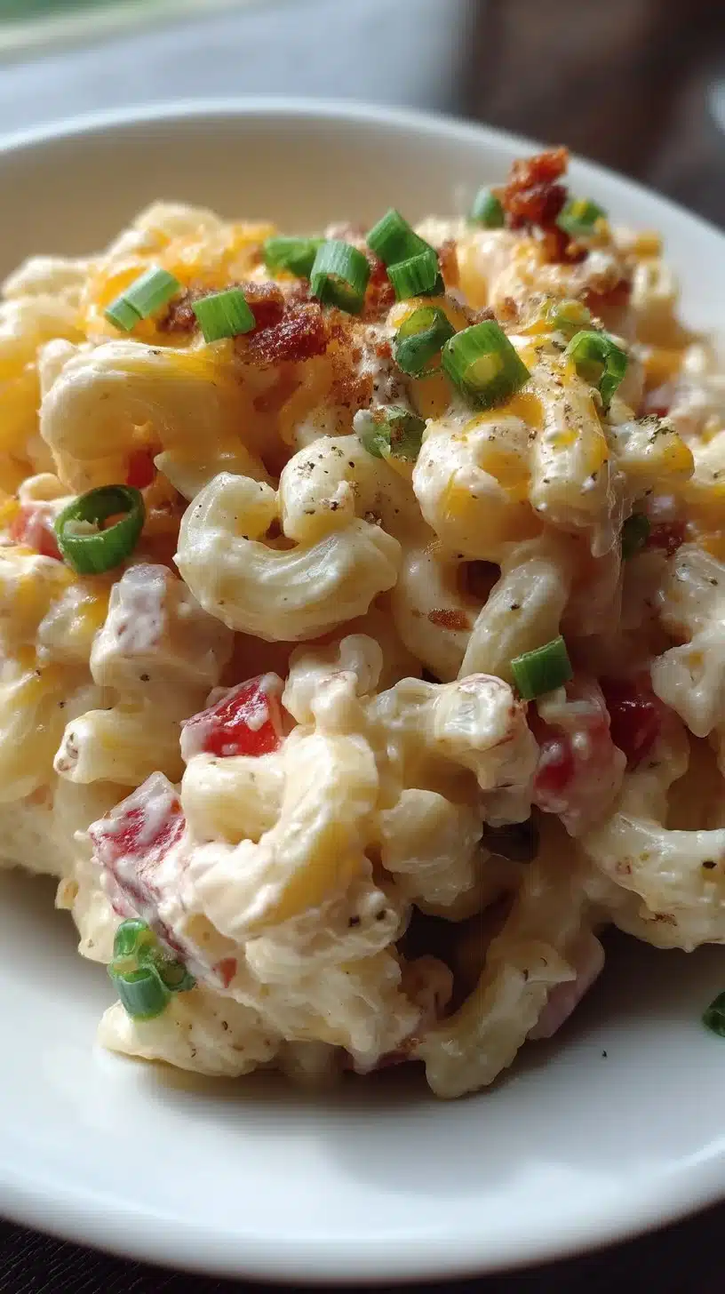 Deli-Style Mac Salad with Sharp Cheddar
