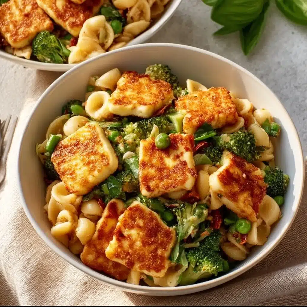 Easy Halloumi Pasta Salad