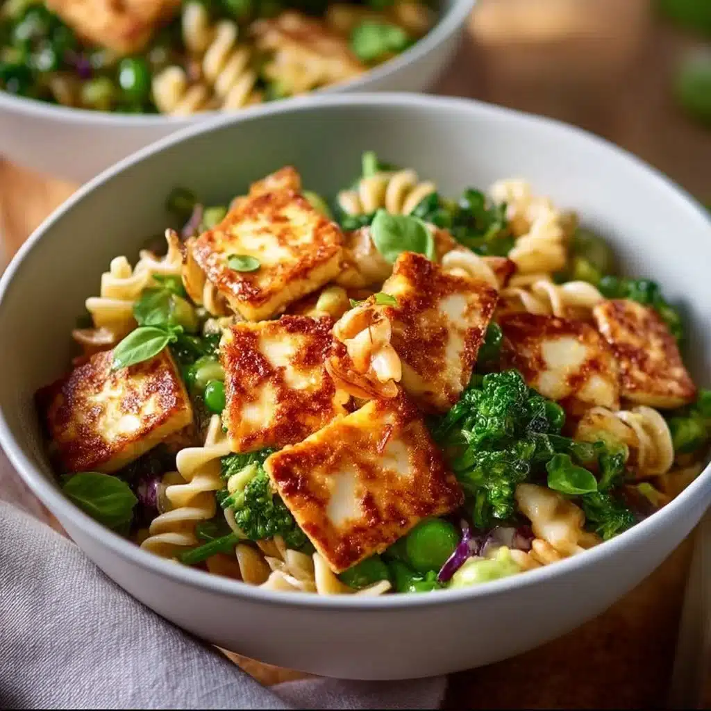 Easy Halloumi Pasta Salad