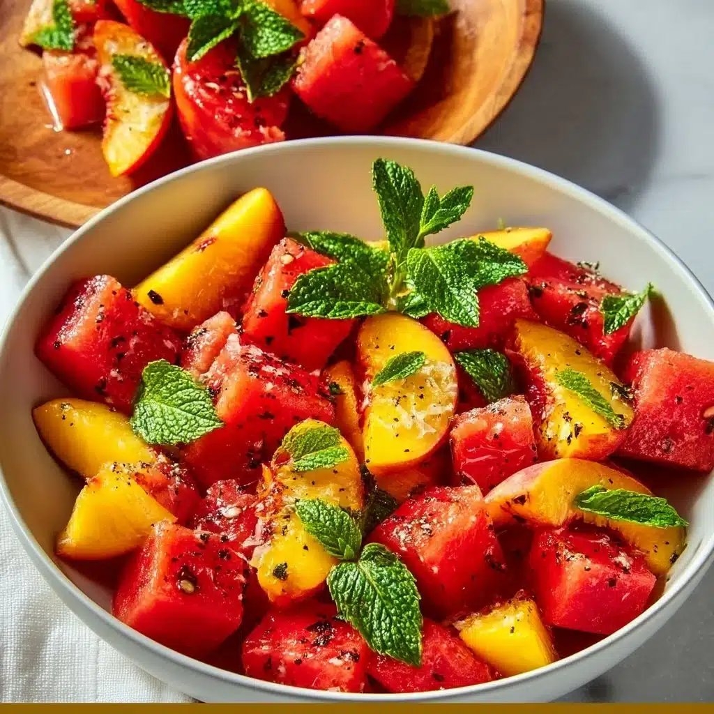Easy Summer Peach Watermelon Salad