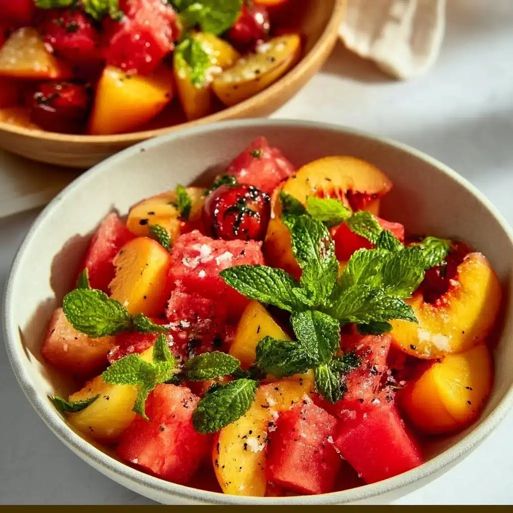 Easy Summer Peach Watermelon Salad