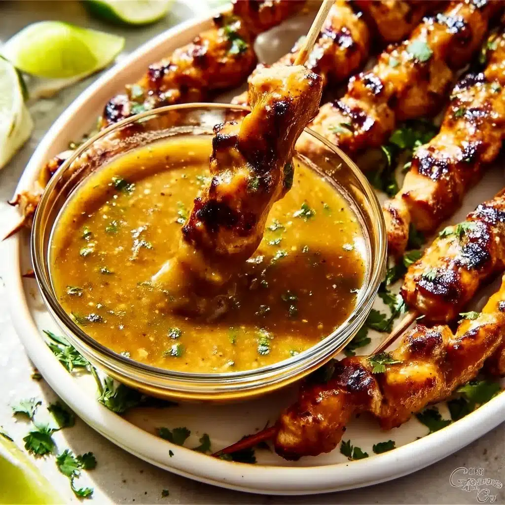 Easy Thai Chicken Satay with Peanut Sauce