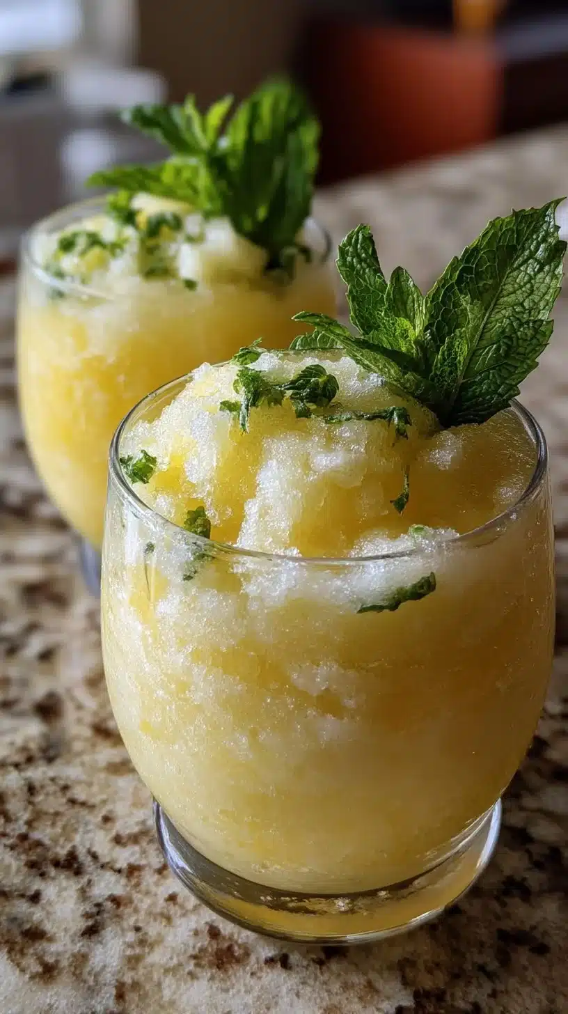 Frozen Pineapple Lemonade Slush