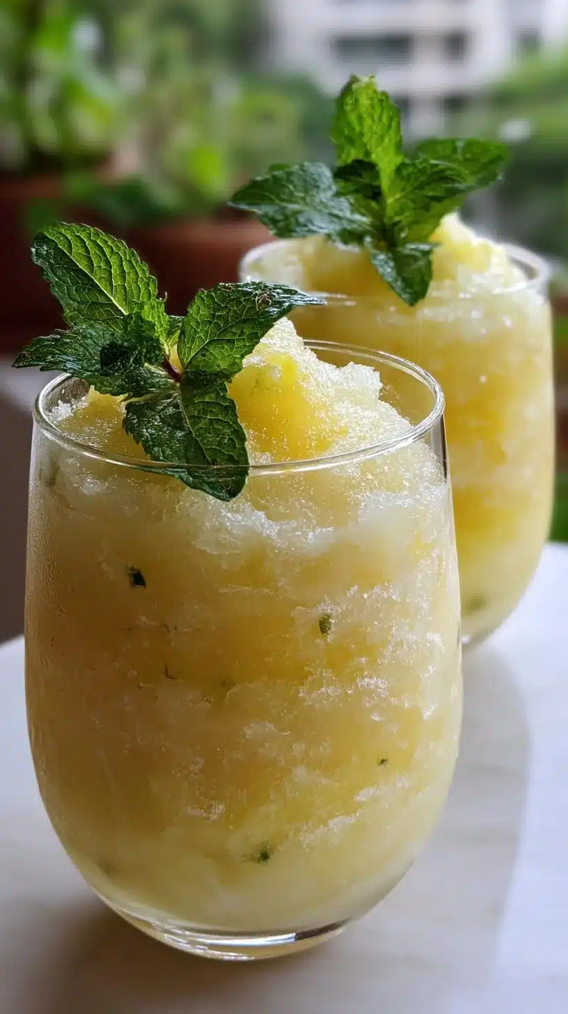 Frozen Pineapple Lemonade Slush