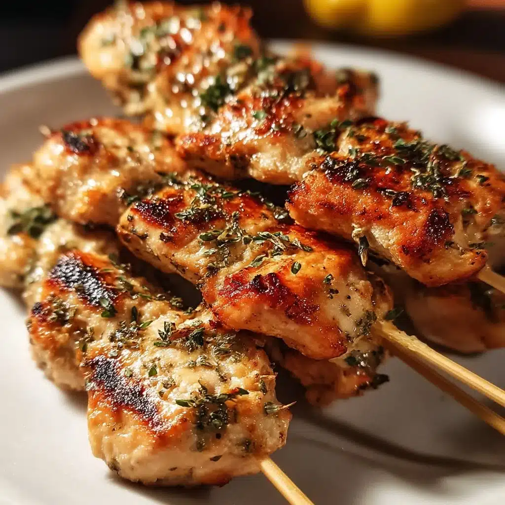Garlic-Parmesan Chicken Skewers