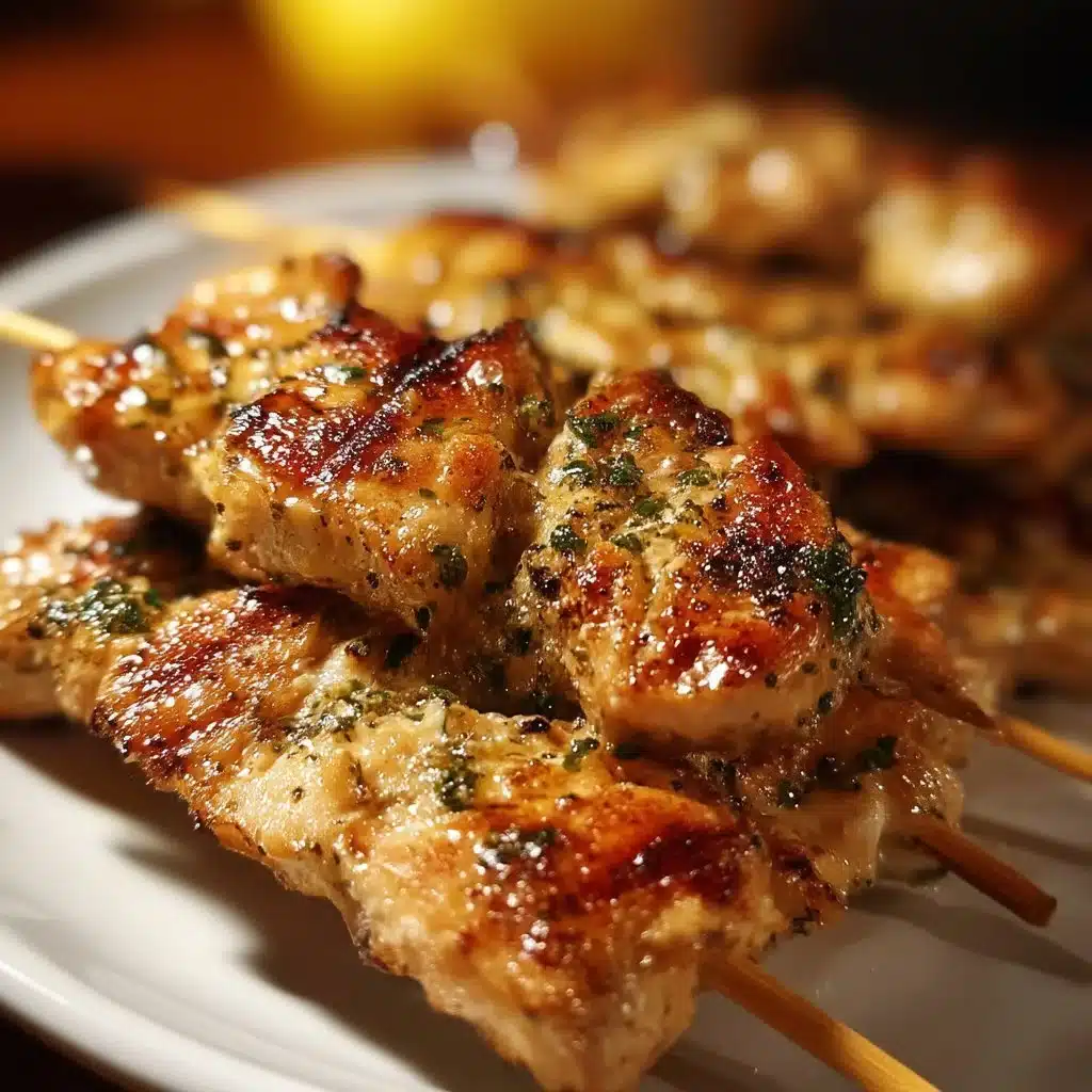 Garlic-Parmesan Chicken Skewers