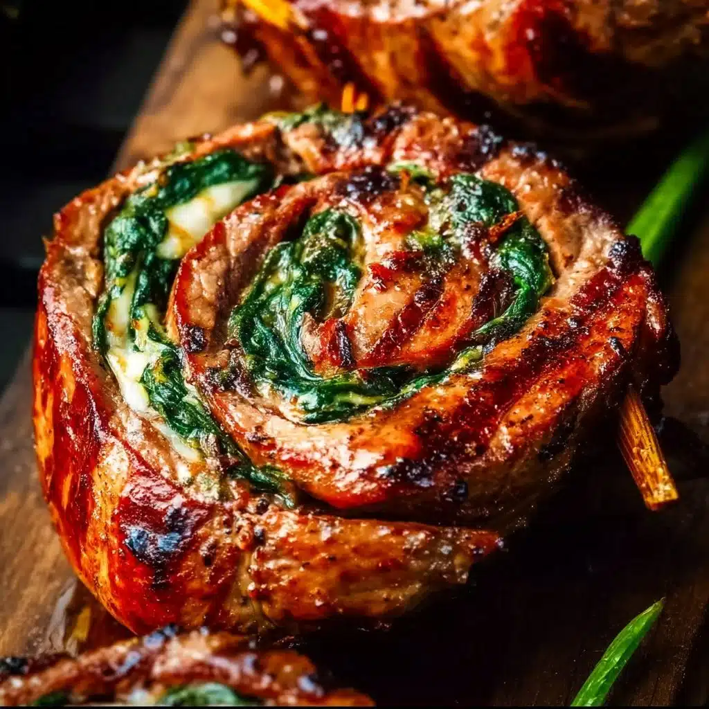 Grilled Flank Steak Pinwheels