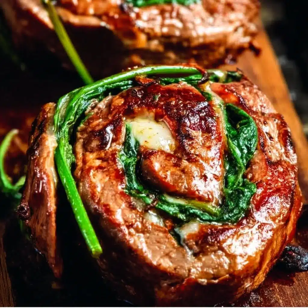 Grilled Flank Steak Pinwheels