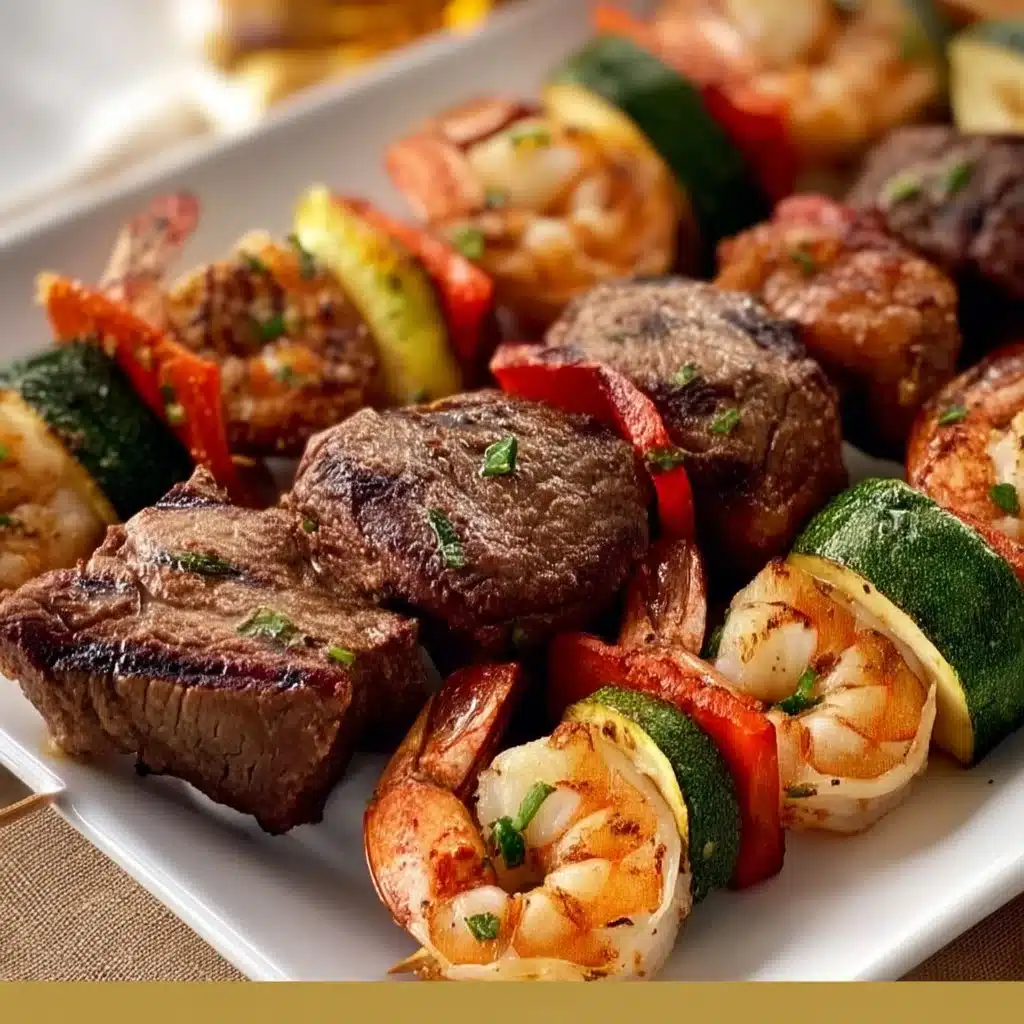 Grilled Steak and Shrimp Kabobs