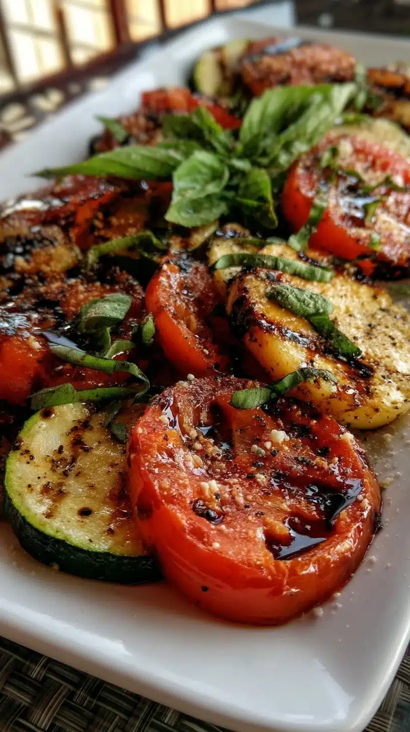 Grilled Zucchini and Tomato Platter
