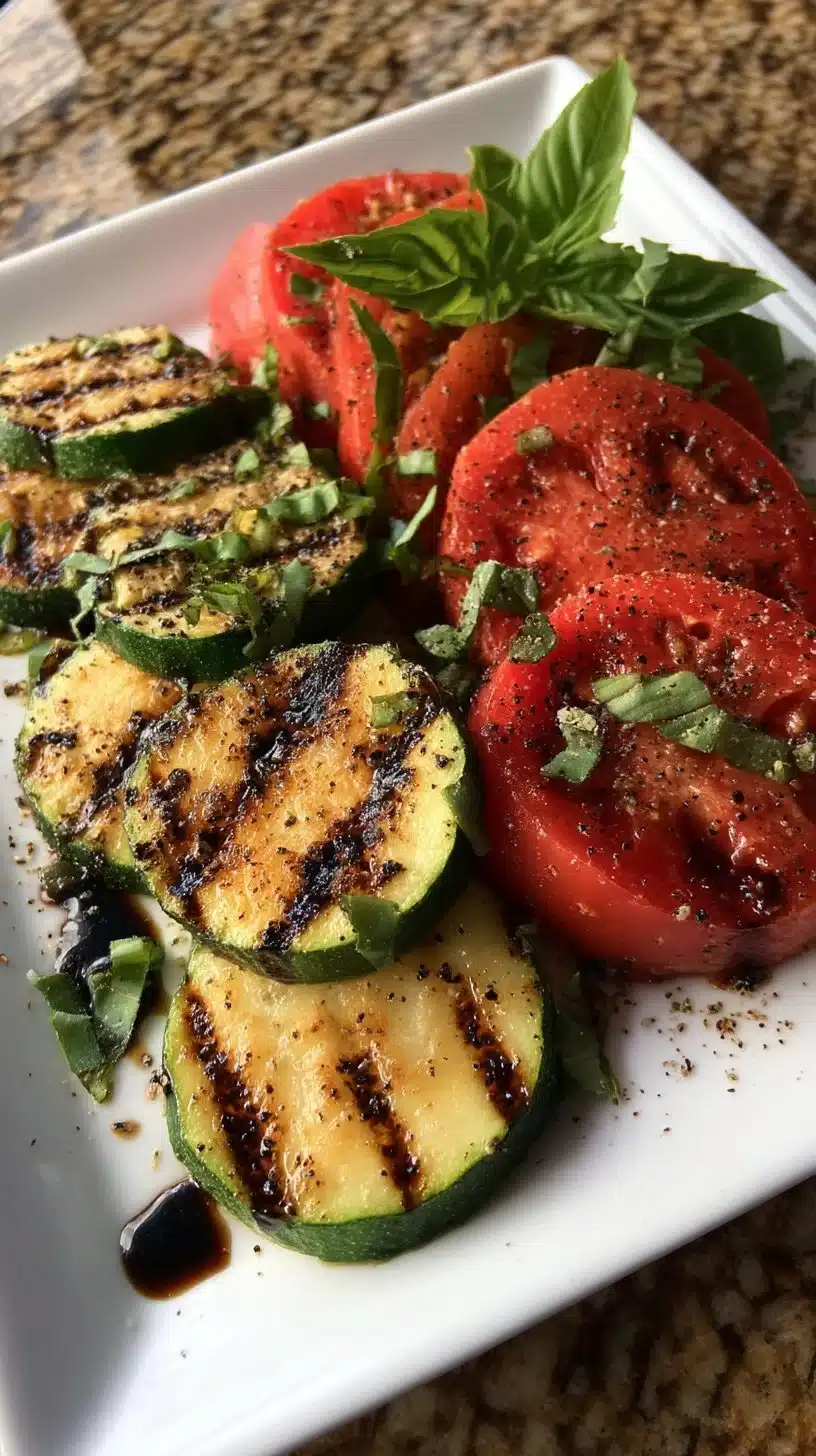 Grilled Zucchini and Tomato Platter