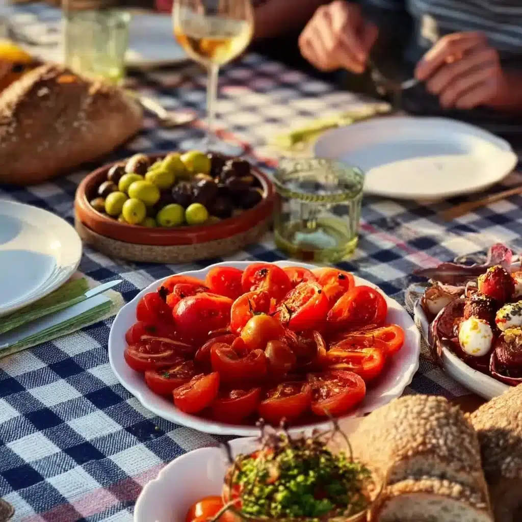Hannah Kleeberg on Instagram: "dining in the evening sun 💙 #dining #diningtable #tablesetting #summerdinner" | Dinner party summer, Dinner, Summer dinner