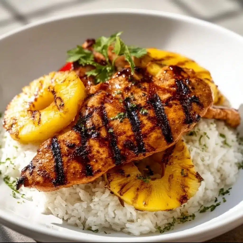 Hawaiian Chicken, Pineapple and Coconut Rice