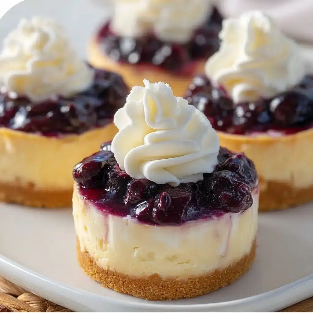 Healthy Mini Lemon Blueberry Cheesecakes
