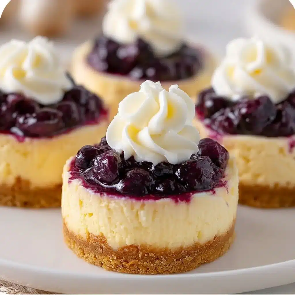 Healthy Mini Lemon Blueberry Cheesecakes