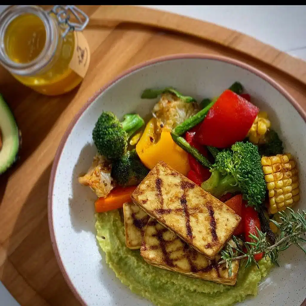 High Protein Bowl with Avocado Cream Sauce