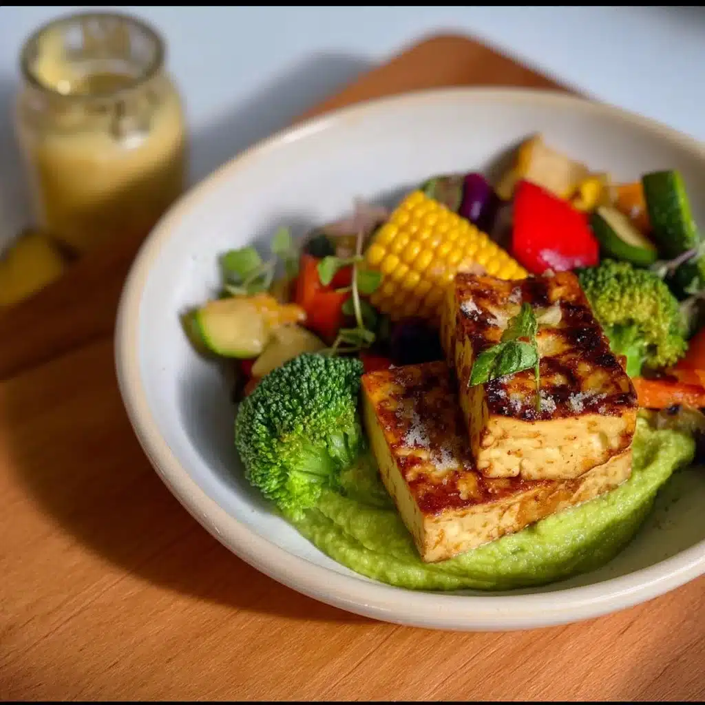 High Protein Bowl with Avocado Cream Sauce