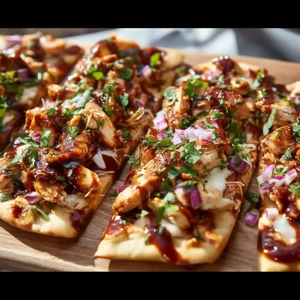 High Protein Flatbread with BBQ Chicken
