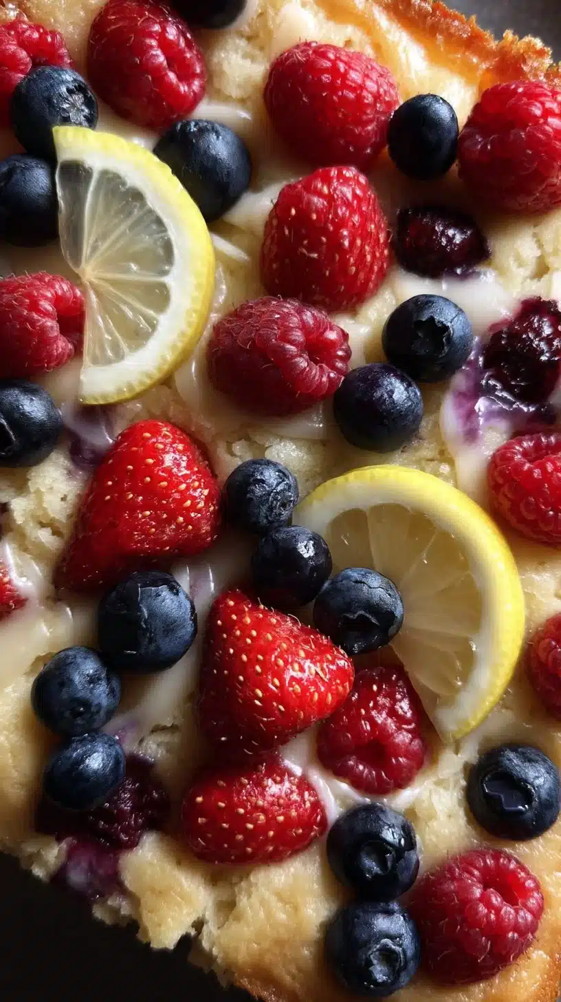 Lemon Berry Sheet Cake for a Crowd