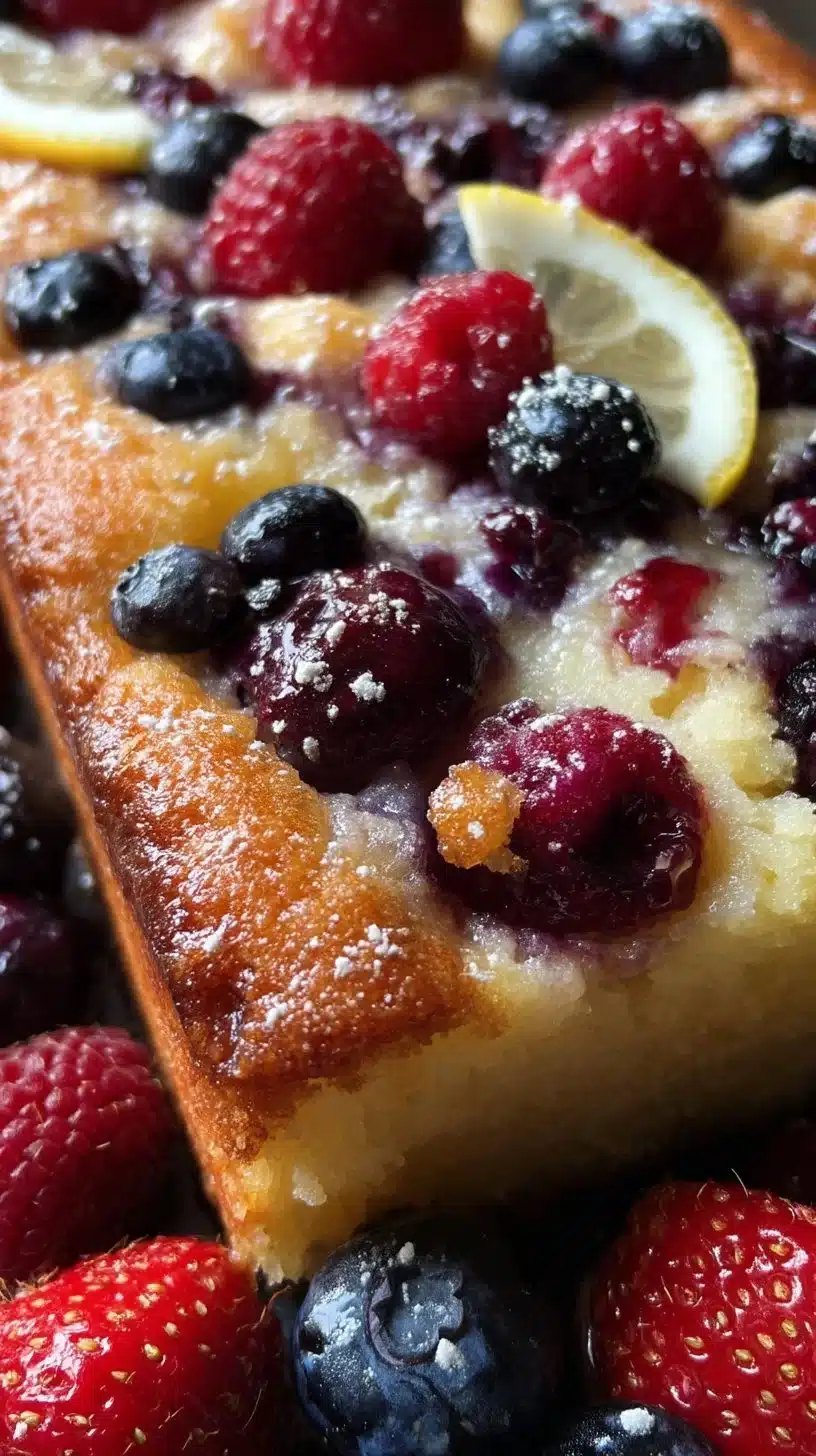 Lemon Berry Sheet Cake for a Crowd