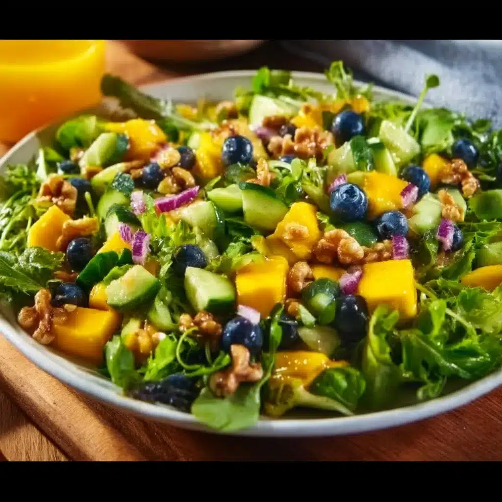 Mango Cucumber Salad with Blueberry and Avocado