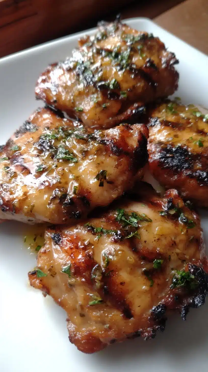 Maple Mustard Grilled Chicken Thighs