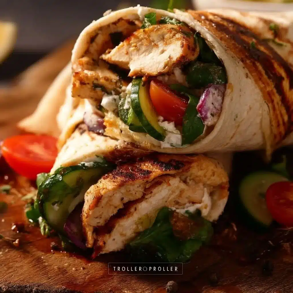 Mediterranean Grilled Chicken Wraps