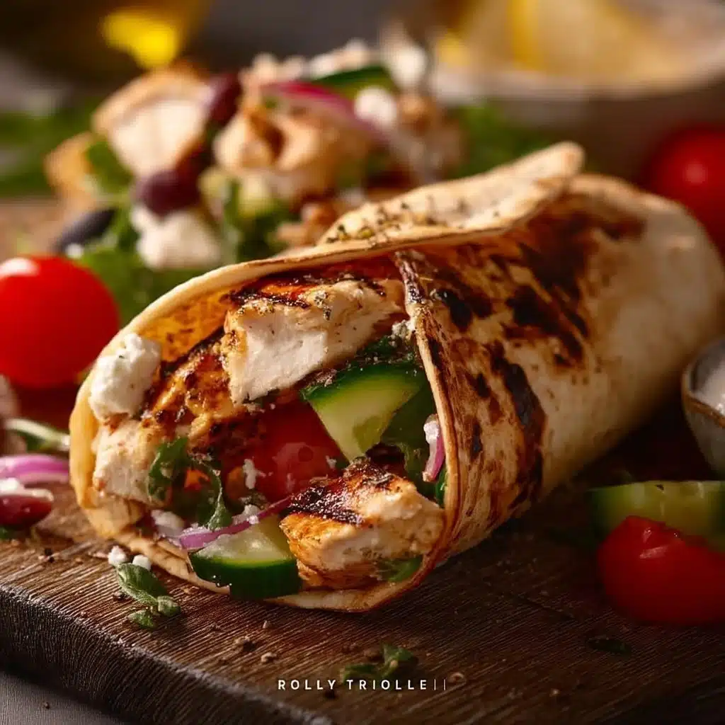 Mediterranean Grilled Chicken Wraps