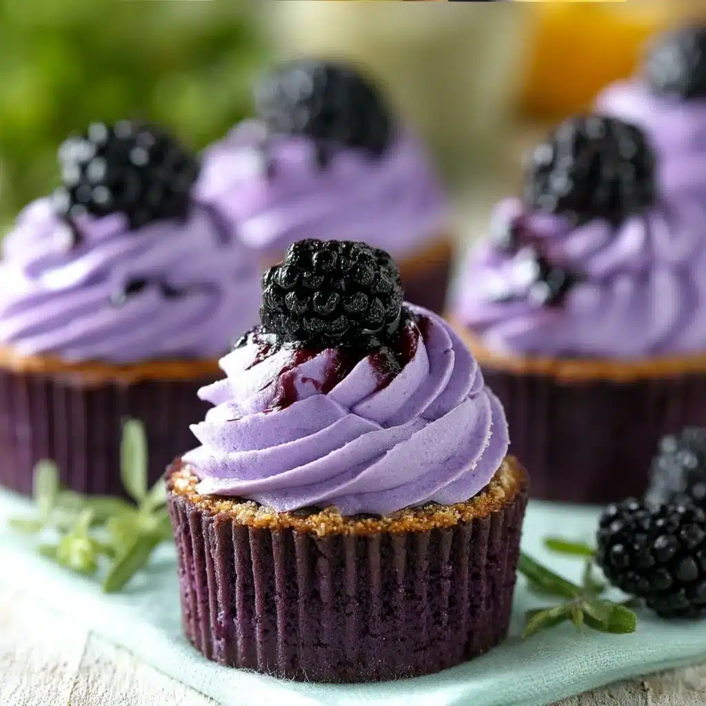 Mini Blackberry Lavender Cheesecakes
