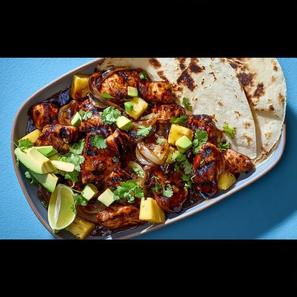 One Pan Chicken & Pineapple Tacos