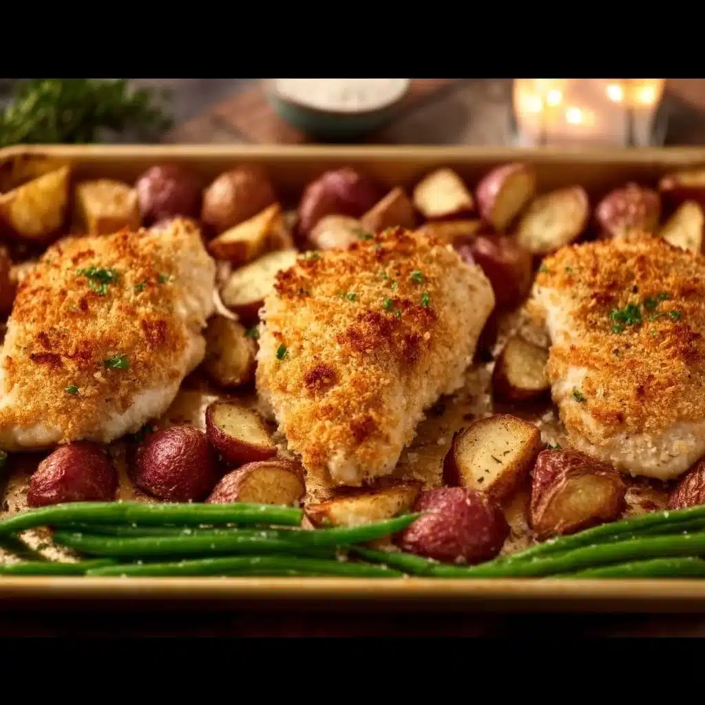 Parmesan Crusted Chicken Sheet Pan Dinner