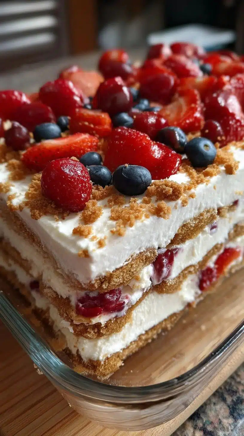 Patriotic Berry Icebox Cake