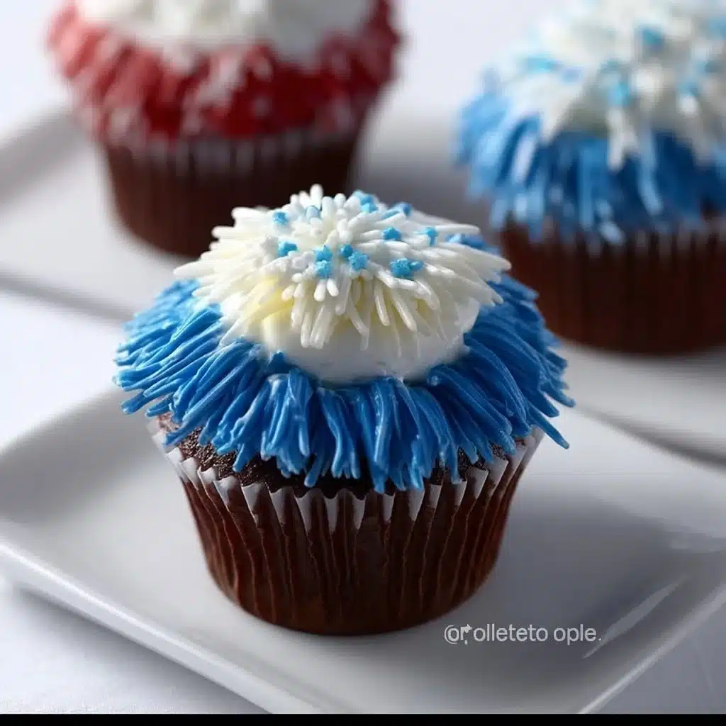 Patriotic Firework Cupcakes