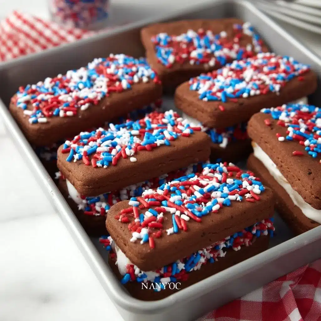 Patriotic Ice Cream Sandwiches