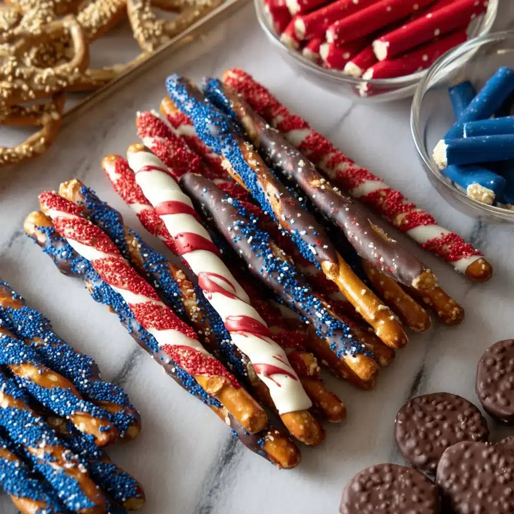 Patriotic Pretzel Rods