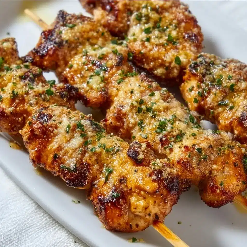 Ranch Garlic Parmesan Chicken Skewers