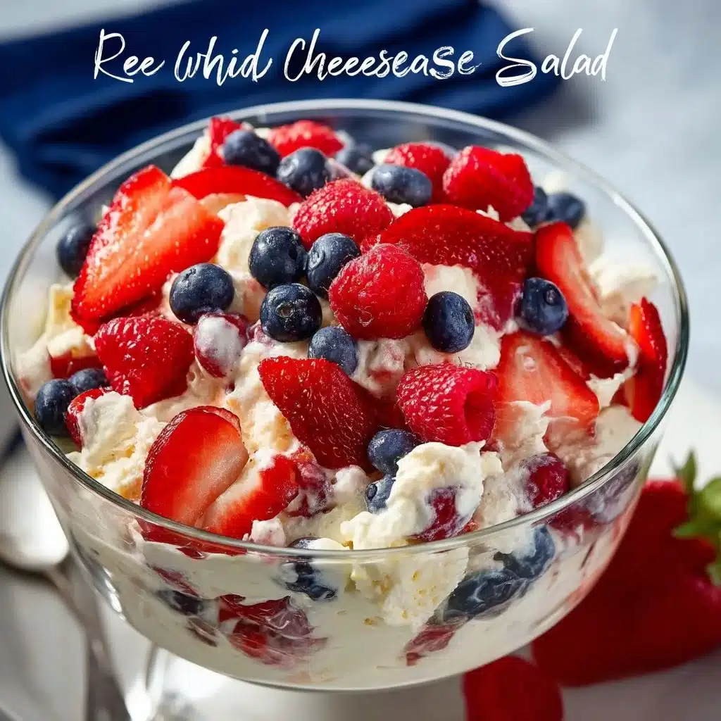 Red White and Blue Cheesecake Salad