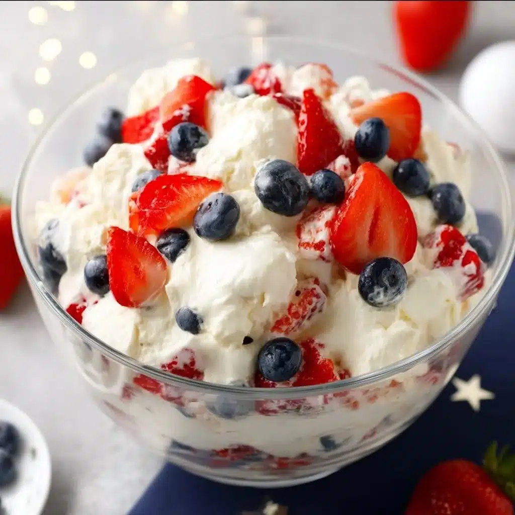 Red White and Blue Cheesecake Salad