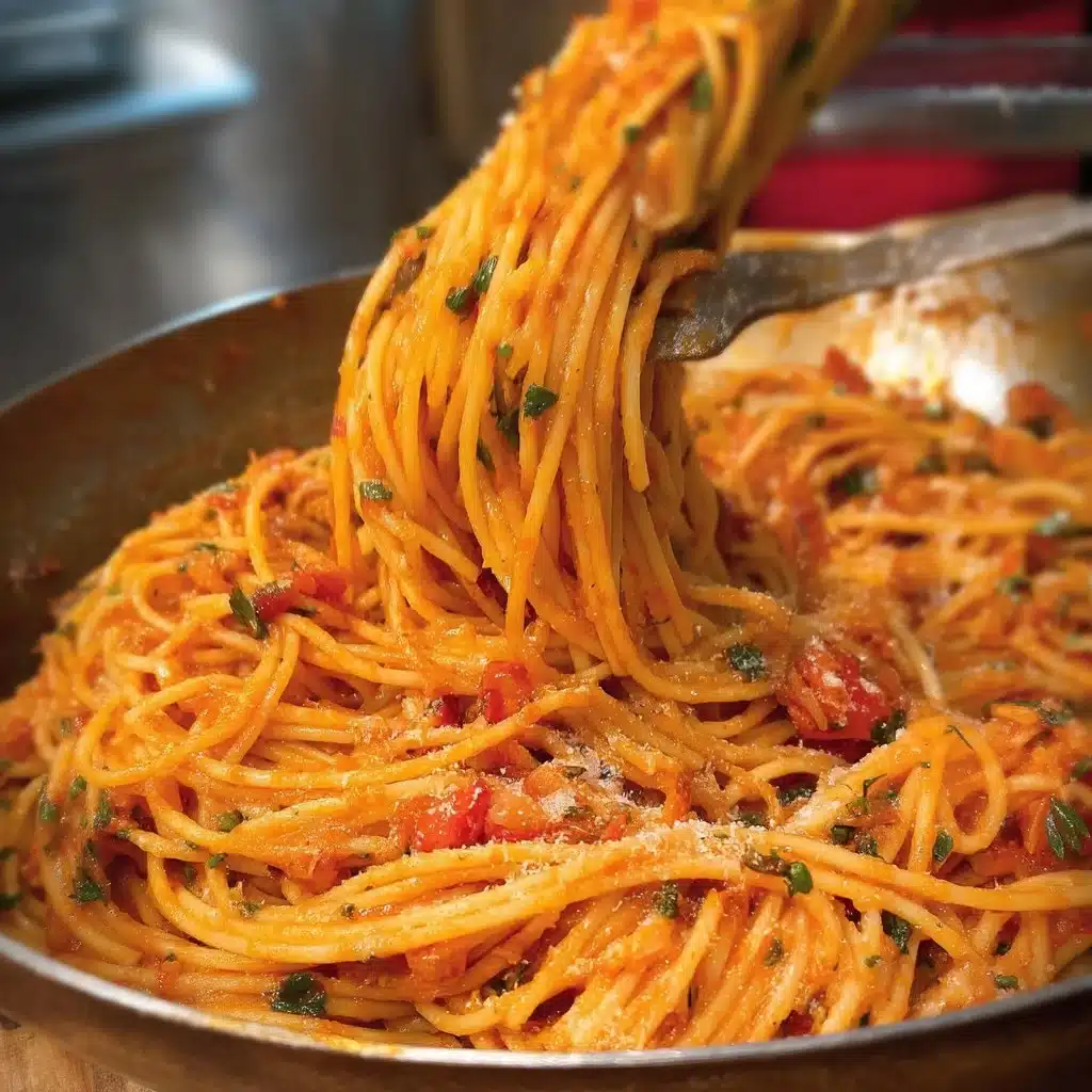 Roasted Veggie Pasta with Garlic Tomato Sauce