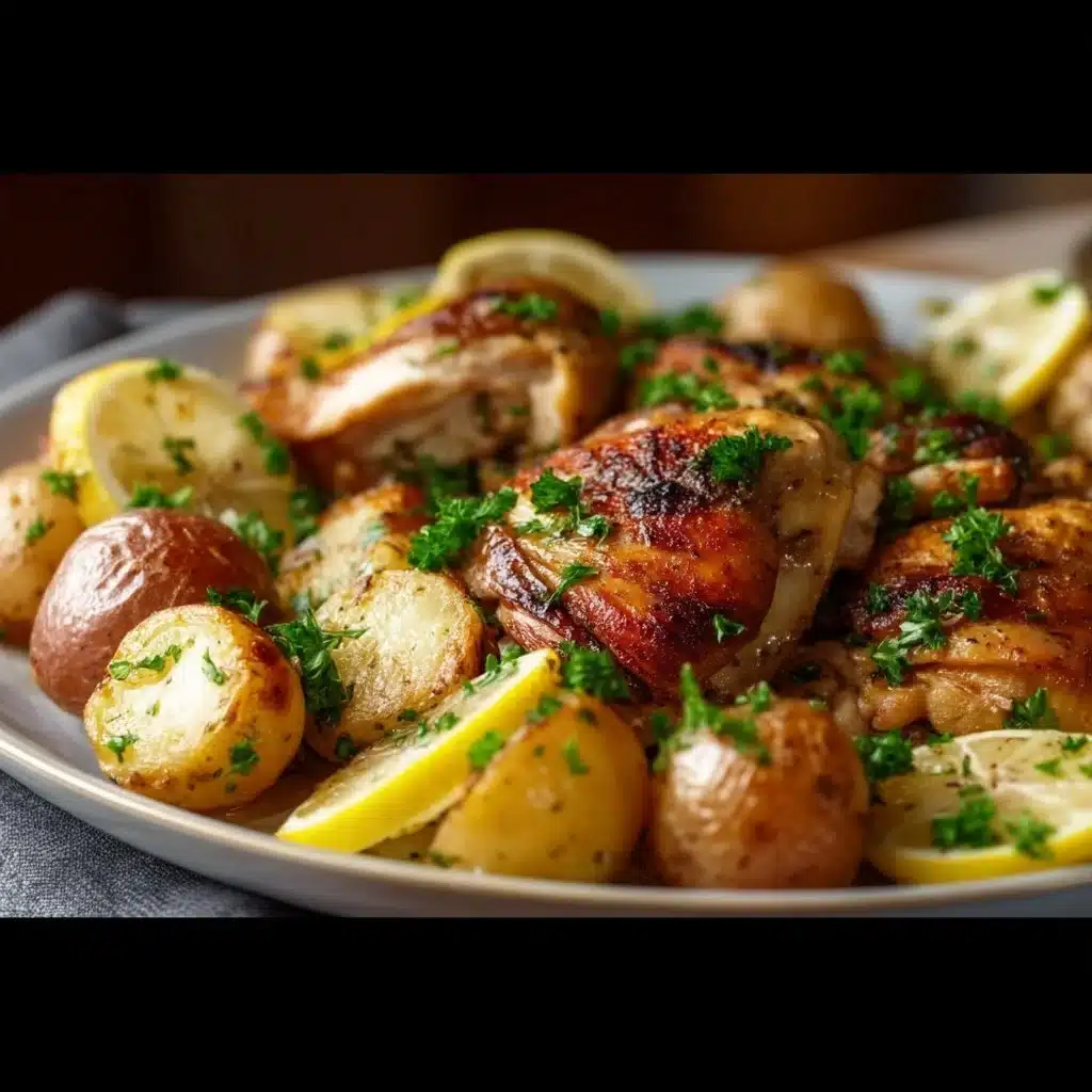 Sheet Pan Lemon Balsamic Chicken and Potatoes Made Easy!