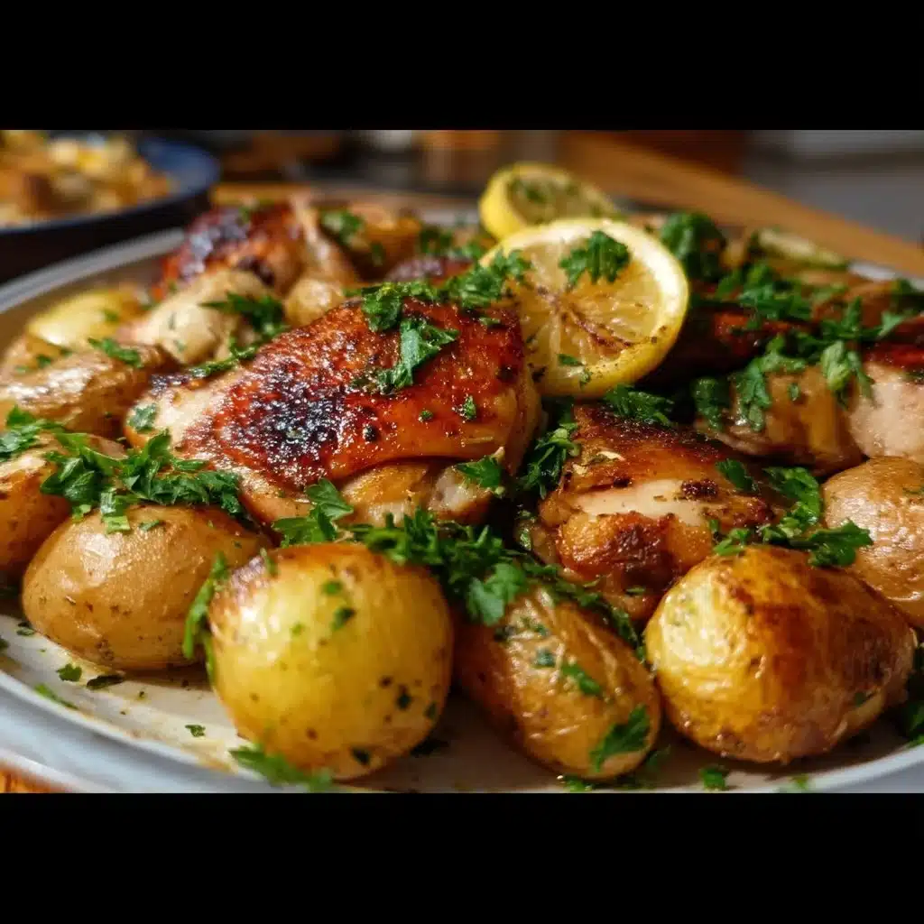Sheet Pan Lemon Balsamic Chicken and Potatoes Made Easy!