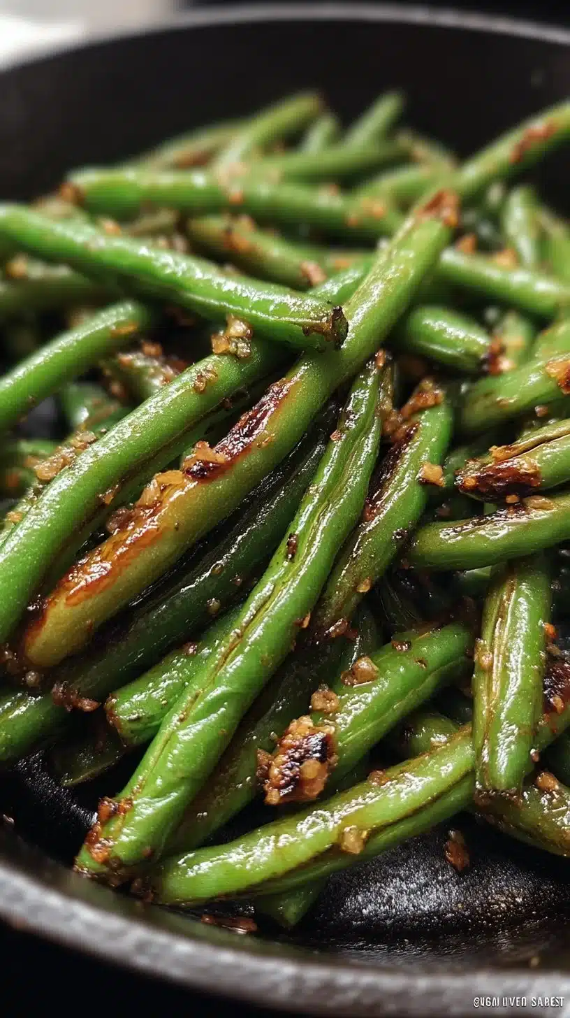 Skillet Garlic Green Beans for BBQ Nights