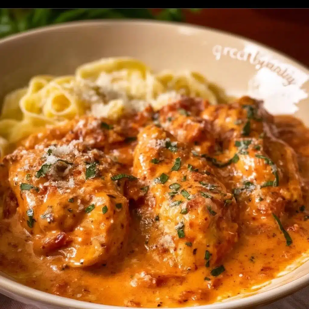 Slow Cooker Creamy Tomato Basil Chicken Breast